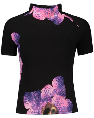 Image de T-shirt noir à manches courtes DESIGUAL pour femme