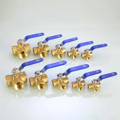Produktbild von 3-Wege T-Port L-Port Kugelhahn - 1/4" - 3/8" - 1/2" - 3/4" - 1" (DN10 T-Typ) für Wasser - Öl - Gas