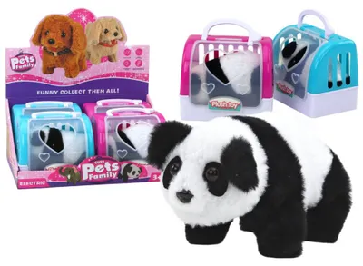 Obrázok produktu pre Interaktívna plyšová Panda v ružovomodrom transportéri