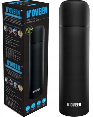 Obrázok produktu pre N'oveen TB630, termofľaša, čierna, 0,5 l