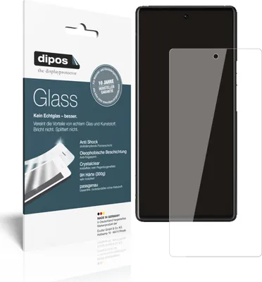 Zdjęcie produktu dla 2x folia ochronna dla Google Pixel 6a - folia antywstrząsowa 9H z tworzywa sztucznego Dipos Glass