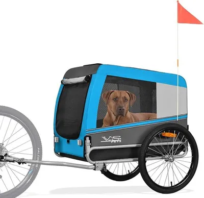 Produktbild von Pets L Hundeanhänger groß Fahrradanhänger ca. 270L Volumen für mittelgroße und große Hunde bis 35 kg, Klappbar,80202