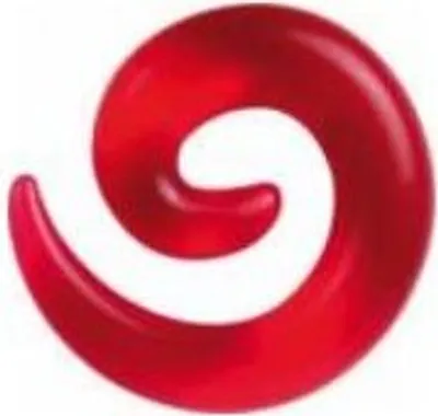 Produktbild von Karisma Ohr Dehnung Spirale Expander Acryl UV Transparent - 1807.Rot.4.mm