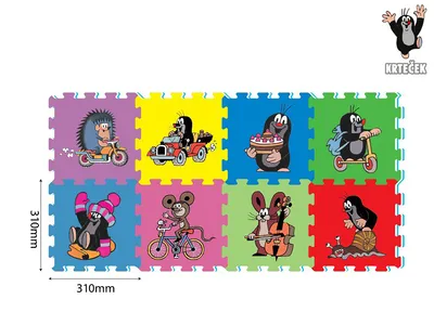 Obrázek produktu pro Puzzle pěnové Krtek 30x30 / 8 dílků