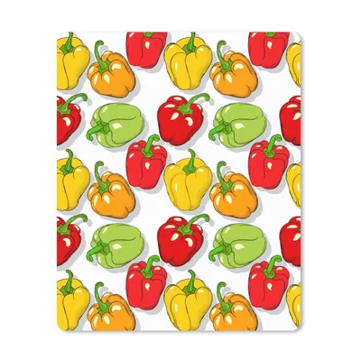 Produktbild von MuchoWow® Mauspad Mousepad Muster - Lebensmittel - Paprika 19x23 cm - Mousepads - Maus Mat - Pad - Mausunterlage - Mauspads - Spielen