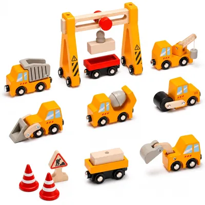 Produktbild von SainSmart Jr. Holz-Konstruktionsauto-Set, 14-teilig
