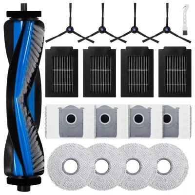Productafbeelding van Accessoireset voor Ecovacs Deebot T50 Max Pro Omni - 1 rolborstel - 4 filters - 4 stofzakken - 4 dweilpads - 4 zijborstels - Robotstofzuiger-accessoires