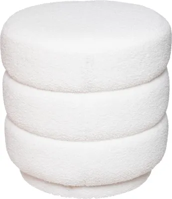 Obrázek produktu pro Sametová stolička SINAN, bílá, Ø 40 cm