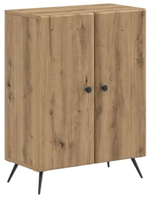 Image de Armoire de rangement pour salle de bain BREDA, en chêne artisanal