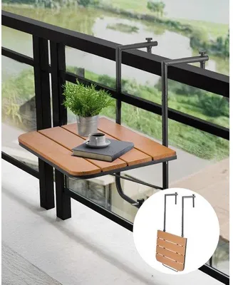 Produktbild von Balkontisch Hängetisch Balkonhängetisch Klappbar 595x400mm - Praktischer Klapptisch für Balkon