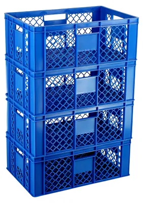 Produktbild von Logiplast 4 Stück Bäckerkisten 600 x 400 x 230 mm blau