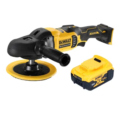 Produktbild von DeWalt DCM 849 N Akku Exzenter Poliermaschine 18 V 180 mm Brushless + 1x Akku 5,0 Ah - ohne Ladegerät
