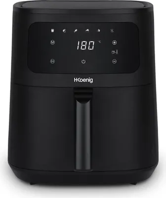 Zdjęcie produktu dla Frytkownica beztłuszczowa HKoeNIG FRY860, 6L, 6 programów, 1500W, Ekran dotykowy, Gotowanie gorącym powietrzem