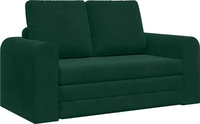 Zdjęcie produktu dla vidaXL Sofa rozkładana ciemnozielona 148 x 71 x 83 cm aksamitna