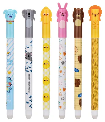 Productafbeelding van Raderebare gelpennen - Set van 6 - Blauw - 0,5 mm
