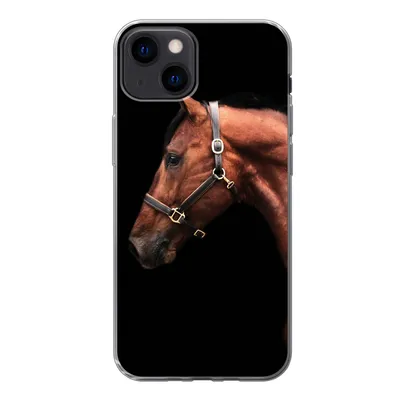 Produktbild von MuchoWow® Handyhülle Schutzhülle Hülle für iPhone 13 Pferd - Leicht - Halfter Silikon Softcase Handy Hülle - Karteninhaber