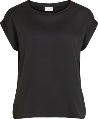 Produktbild von VILA Satin Blusen T-Shirt Kurzarm Basic Glänzendes Oberteil VIELLETTE Größe: 36