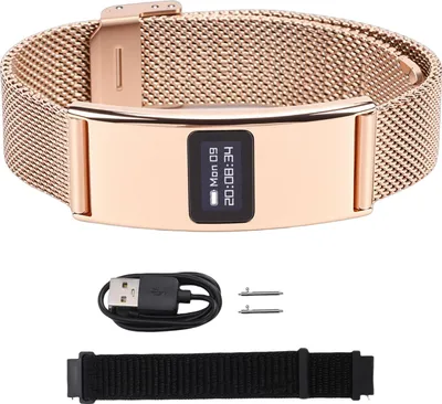 Obrázek produktu pro Zdravotní chytrý náramek IPX8 voděodolný tenký multifunkční nositelný fitness tracker s režimy pro různé sporty, upozornění na hovory, aplikace Gold