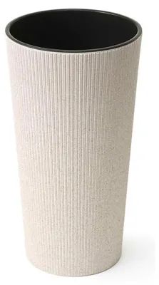 Produktbild von HowHomely Blumentopf Urbanika 47 cm Höhe, Pflanzkübel, Beige Übertopf für garten balkon