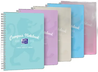 Obrázek produktu pro Zápisník B5+ s 80 listy v kostkovaném vzoru Oxford Campus Pastel