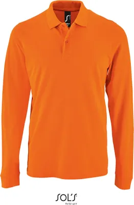 Immagine prodotto di SOLs 02087 | Polo uomo maniche lunghe in piqué Perfect - Colore: Arancione - Taglia: XL