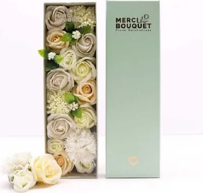 Produktbild von Langer Seifenblumenkasten 28×9×8cm weiß