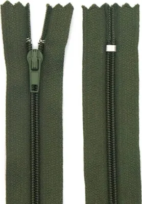 Produktbild von Reißverschluss 2 mm Nylon nicht teilbar 20 cm Olivgrün