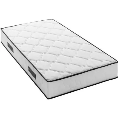 Image de Matelas et sommier à lattes 90 x 190 cm, hauteur 24 cm – Ressorts ensachés – 7 zones – Réversible – Fabriqué en Belgique – DEKO DREAM