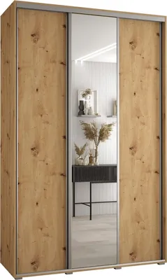 Produktbild von MEBLE KRYSPOL Davos 3 Schrank, drei Türen - 235,2x160x45 cm - Artisan  Artisan Silber