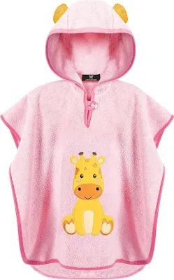 Produktbild von Famanu Kinderbadponcho mit Kapuze für Jungen und Mädchen - Weiches Baumwollmaterial