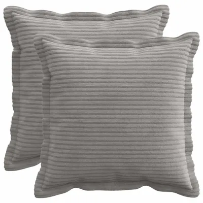 Produktbild von vidaXL Kissenbezug 2 stk. HOUTEN Hellgrau 45 x 45 cm Cord