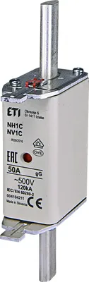 Produktbild von Sicherungseinsatz NH1C 50A gG ETI 004184211