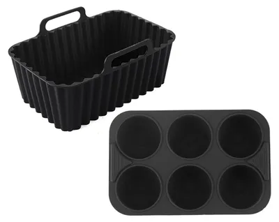Produktbild von Air Fryer Liner Silikon-Backblech Rechteckige Antihaft-Form für Kuchen Jelly Pudding Spülmaschinenfest Air Fryer Zubehör