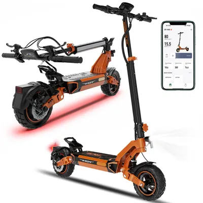 Produktbild von RCB D7 Elektroroller mit Straßenzulassung (ABE),120-140KM,27Ah Batterie,500W Motor,10 Zoll Flatproof-Reifen,APP-Steuerung,Duale Stoßdämpfung,Faltbar