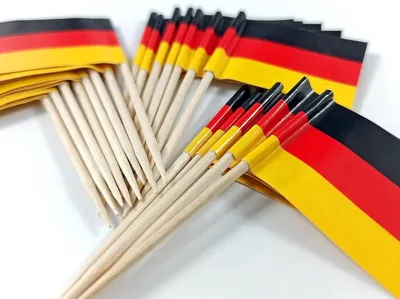 Imagen del producto de Go Go Gadget – Palillos para cócteles – Palo para bandera – 1 juego con 50 unidades – 6,5 cm – Bandera de Alemania
