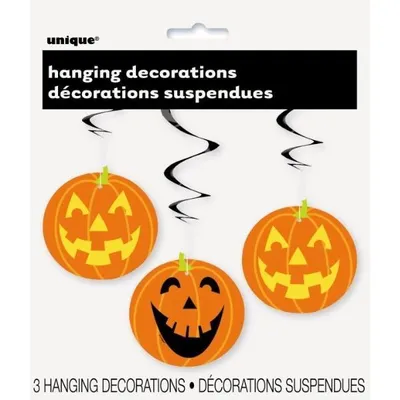 Obrázek produktu pro Girlanda ve tvaru dýně - HALLOWEEN - sada 3 ks