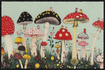 Produktbild von Salonloewe FANTASY MUSHROOM Fußmatte Wohnmatte 50 x 75 cm