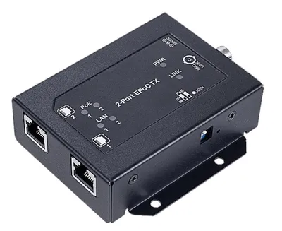 Produktbild von Wantec 2wIP E Adapter PoE-BNC-Client/Empfänger 2-Port