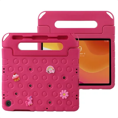 Productafbeelding van imoshion Kidsproof tablethoes met afneembare dolls voor de Samsung Galaxy Tab A11 Plus / A9 Plus - Roze