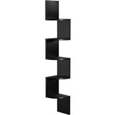 Image de Bibliothèque, étagère moderne, rangement pour livres, 20 cm (P) x 20 cm (L) x 127,5 cm (H), noir