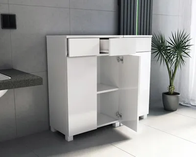 Zdjęcie produktu dla KOMODA ŁAZIENKOWA do łazienki wisząca stojąca 60+40= 100 cm dąb wotan mat