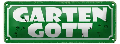 Produktbild von Blechschild Spruch 27x10cm Garten Gott Dekoration