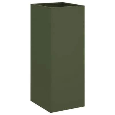 Obrázok produktu pre vidaXL Kvetináč olivovo zelený 32x29x75 cm oceľ
