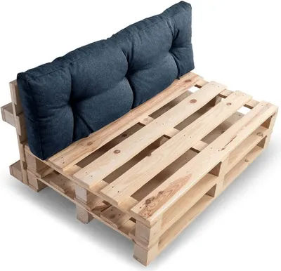 Produktbild von Palettenkissen, Gartensofakissen, Sitzkissen, N_PPI (Rückenlehne 120x40, Marineblau)