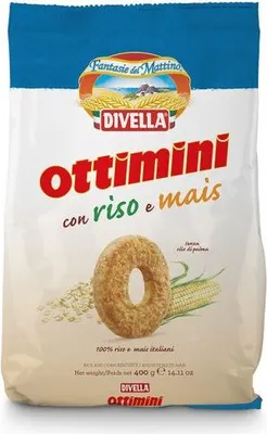 Produktbild von Ottimini Riso e Mais Kekse 400g - Divella