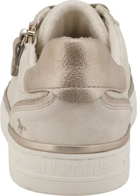 Produktbild von Mustang Damen Sneaker perforiert Reißverschluss Retro 26M0032006, Größe:38 EU, Farbe:Beige