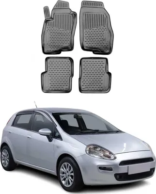 Produktbild von 2012-2018 Fiat Punto Fußmatten TPE Schwarz 4 tlg