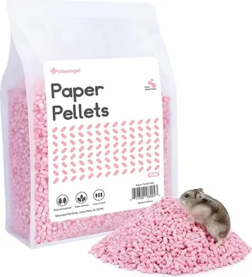 Zdjęcie produktu dla Niteangel granulat papierowy dla chomików, ściółka dla małych zwierząt, różowy
