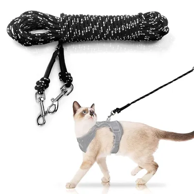Immagine prodotto di Guinzaglio per gatti - 4,5 m - Diametro 5 mm - Taglia S - Riflettente - Nylon