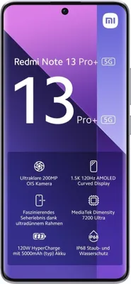 Produktbild von Xiaomi Redmi Note 13 Pro+ 16,9 cm (6.67") Dual-SIM 5G USB Typ-C 8 GB 256 GB 5000 mAh Violett